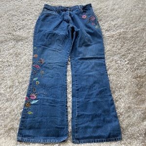 Christopher & Banks, 8, Blue with multicolored embroidery